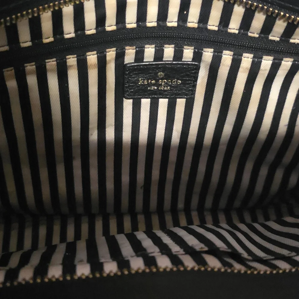 Kate Spade Black Pebbled Leather South Port Avenue Satchel Bag
